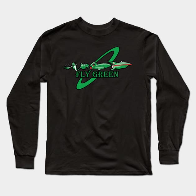 Fly Green Long Sleeve T-Shirt by Everdream